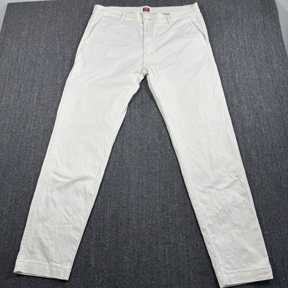Levi's XX Chino Standard Taper Pants Men's 36x34 Ivory Off White Stretch